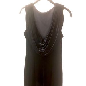 Velvet Floor Length Gown with Cowl Back